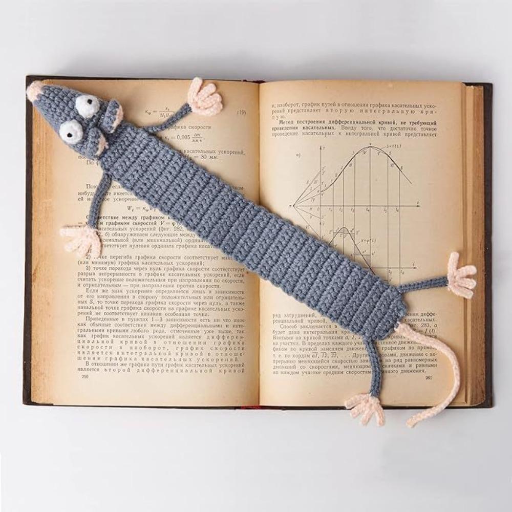 3D Book Clip DIY Crochet Knitting Bookmark Page Holder Clip Book Support