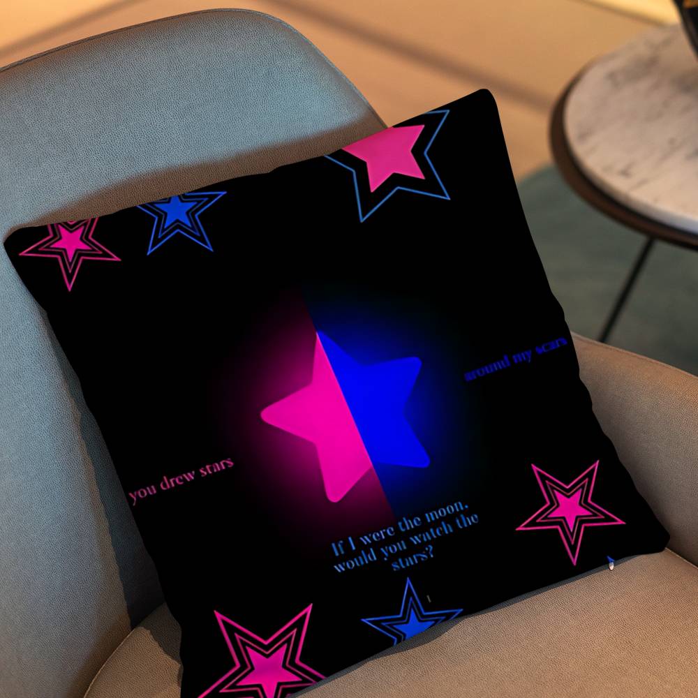 Band Cool Tv Girl Pillow Case Pillow Case Living Room Sofa Cushion Cover Suitable For Home Bedroom Room Decoration