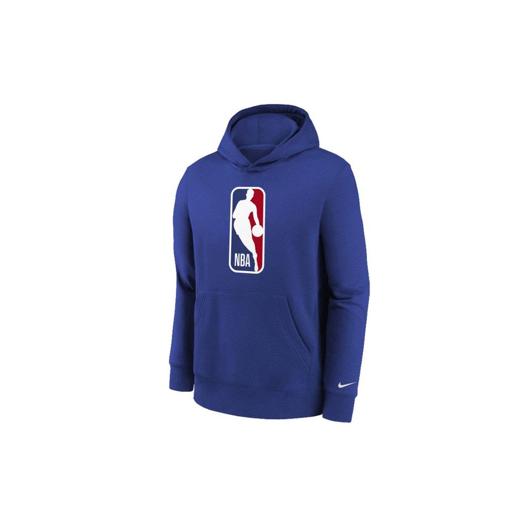Nike X NBA Hoodie Large Logo Casual Comfortable Fleece Long Sleeve Kids Hoodies Dark-Blue 3Z2B7FFPV-31T