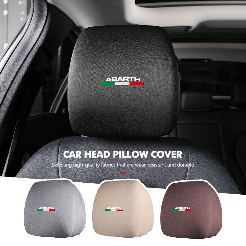 Car Seat Headrest Pillow Anti-Dirty Elastic Protective Cover For Abarth 124 125 500 695 5CC TC Spider Panda