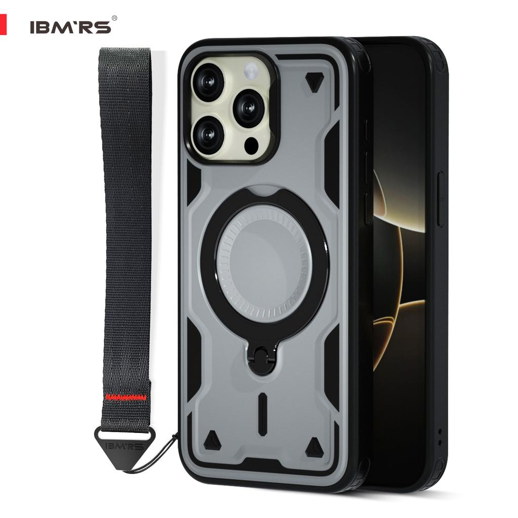 IBMRS for iPhone 13 Pro Case [6.1 Inch] Magnetic Shockproof with Stand & Lanyard | IBMRS Compatible Military Drop Tested