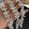 1 нить, неровные жемчужины, 5×20-6×22 мм, белые натуральные пресноводные жемчужные бусины для изготовления ювелирных изделий, принадлежности для DIY, женские поделки, подарки 36 см