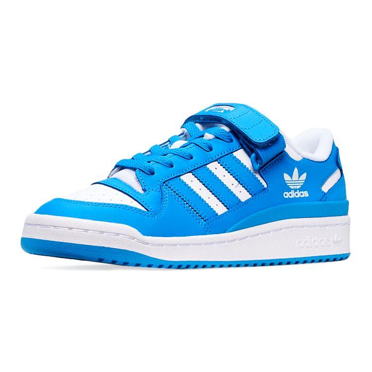 Adidas Originals Forum Low Синтетическая кожа Прочные низкие кеды для скейтбординга Детские кроссовки Синий Белый GX9697