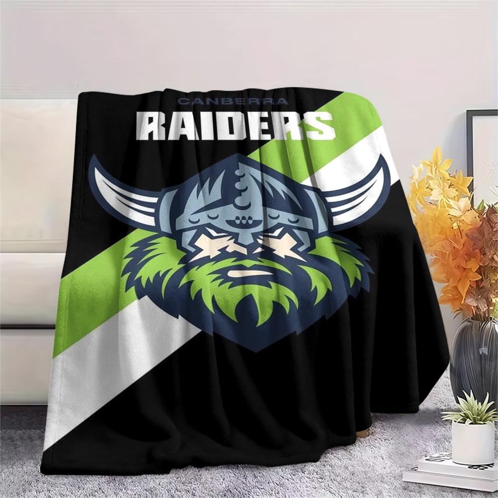 1Pc Canberra Raiders Print Flannel Blanket High Quality Warm Comfortable Cover for All Seasons Perfect for Gifts Home Decor