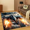 3D Ковер-Коврик с Изображением Истребителя ВВС Spitfire для Гостиной, Дивана, Игровой Комнаты, Спальни, Декор Придверный Коврик Нескользящий Коврик