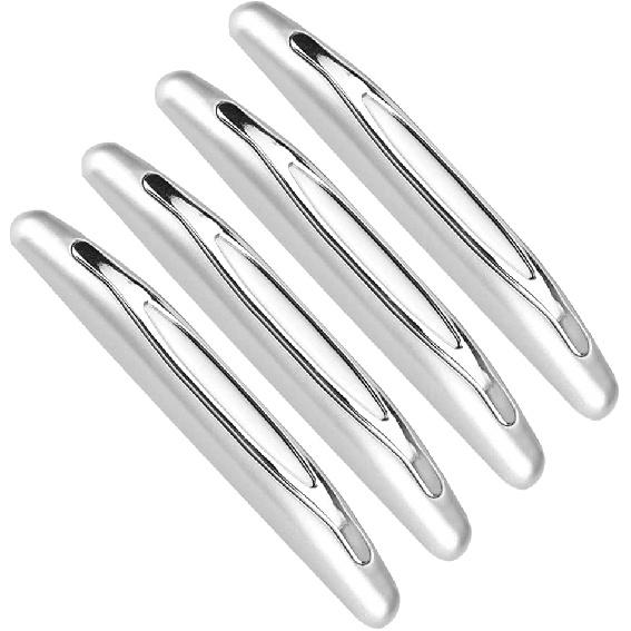 Car Metal Bumper Grey,5M Door Car Metal Door Bumpers for Guard Protector Accessories Exterior Doors Anti Scratch Protectors,4pcs Car Door Guards Trim