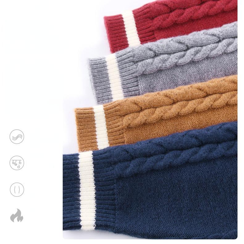 Boys Cardigan Crochet Sweater Children's V-Neck Toddler Knit Button Up Knitted Pattern Long Sleeve Sweaters