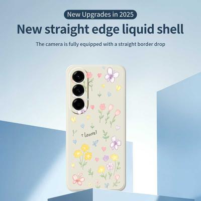 Чехол для Samsung Galaxy A56 5G с принтом в виде мелких цветов, из ТПУ с прямыми краями, задняя крышка для телефона