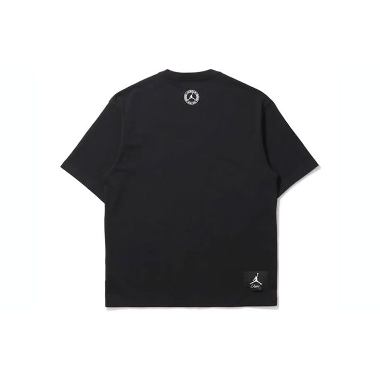 Jordan X Union Collaborative Letter Logo Sports T-Shirt Men Tops Black DV7344-010