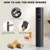 Electric Wine Opener, Automatic Bottle Opener, Battery-operated Reusable Wine Remover