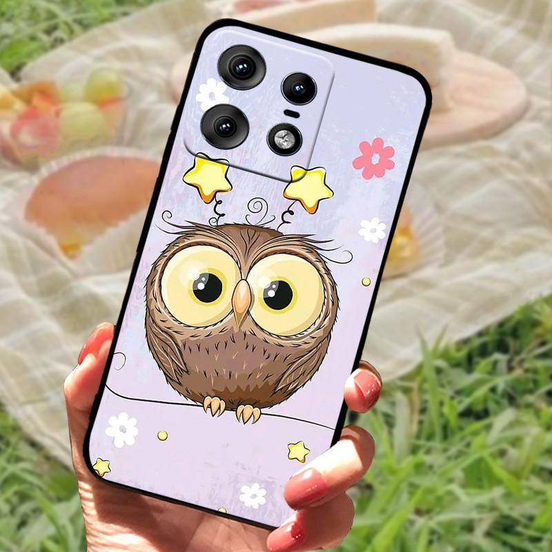 Чехол для Motorola Edge 50 Pro Модный Мраморный Силиконовый Черный Мягкий Бампер для Телефона Moto Edge 50 Pro Мультяшные ТПУ Оболочки