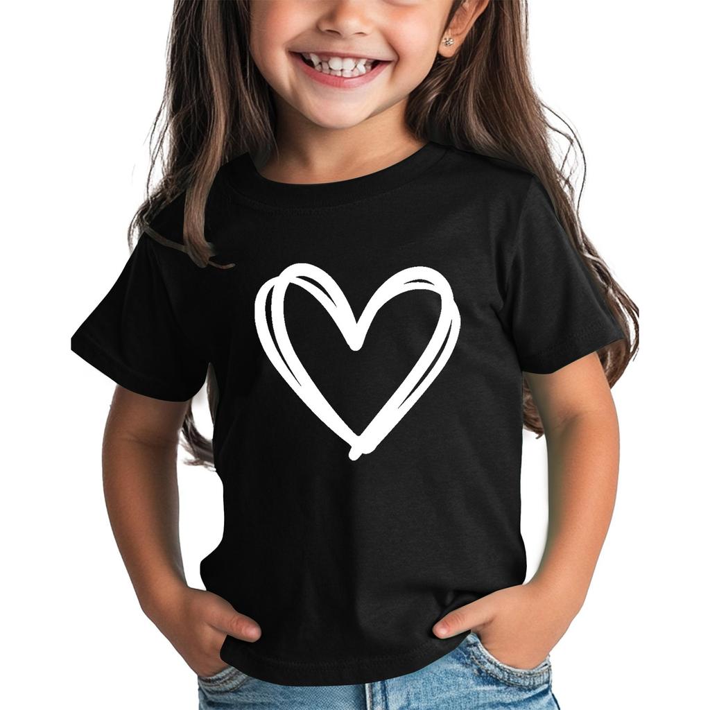 Рубашка на День святого Валентина для малышей, девочек и мальчиков, милые футболки с сердечками, детские футболки на День святого Валентина