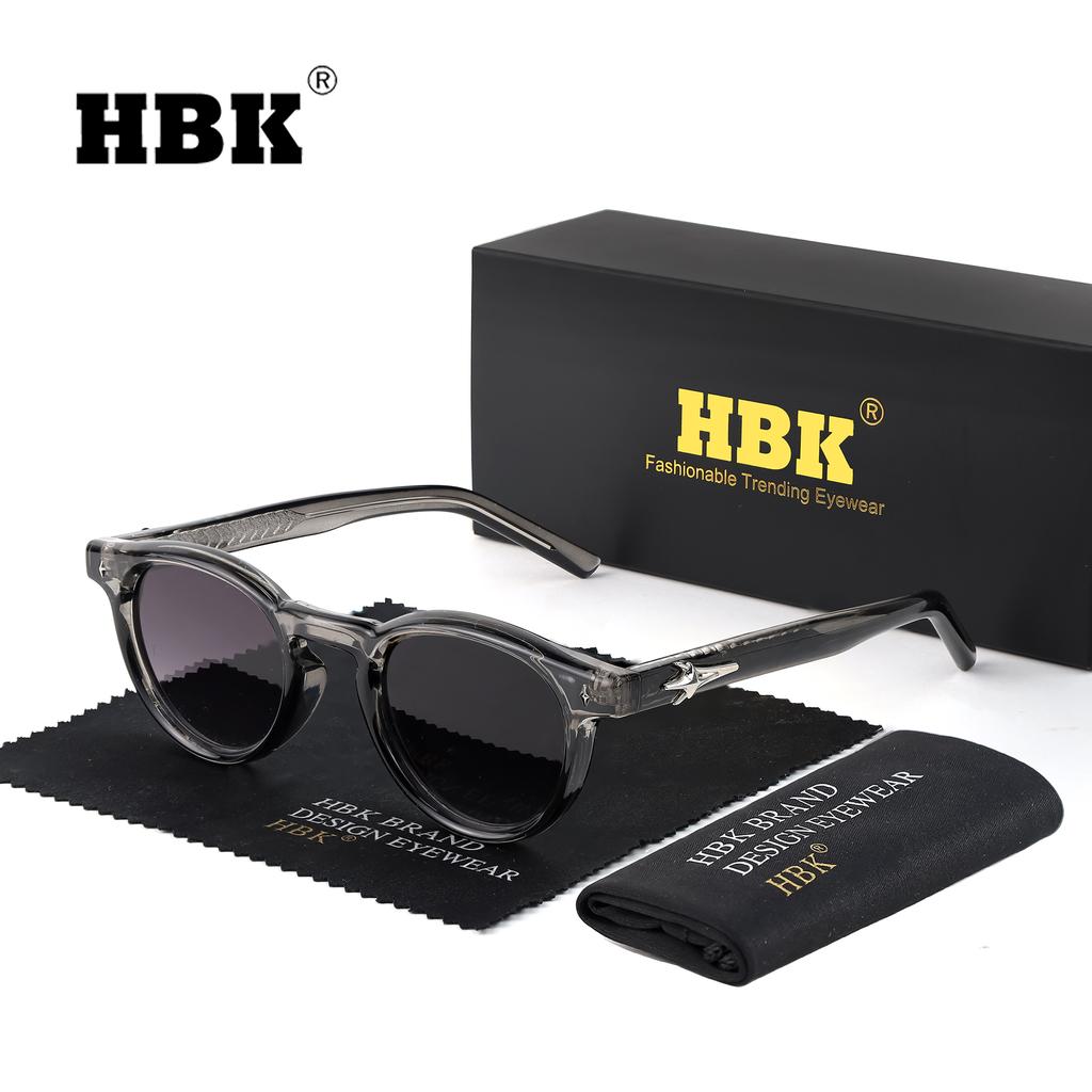 HBK Модные Мужские Солнцезащитные Очки С UV400 Трендовый Персонализированный Круглый Дизайн Оправы Идеальный Выбор для Подарков