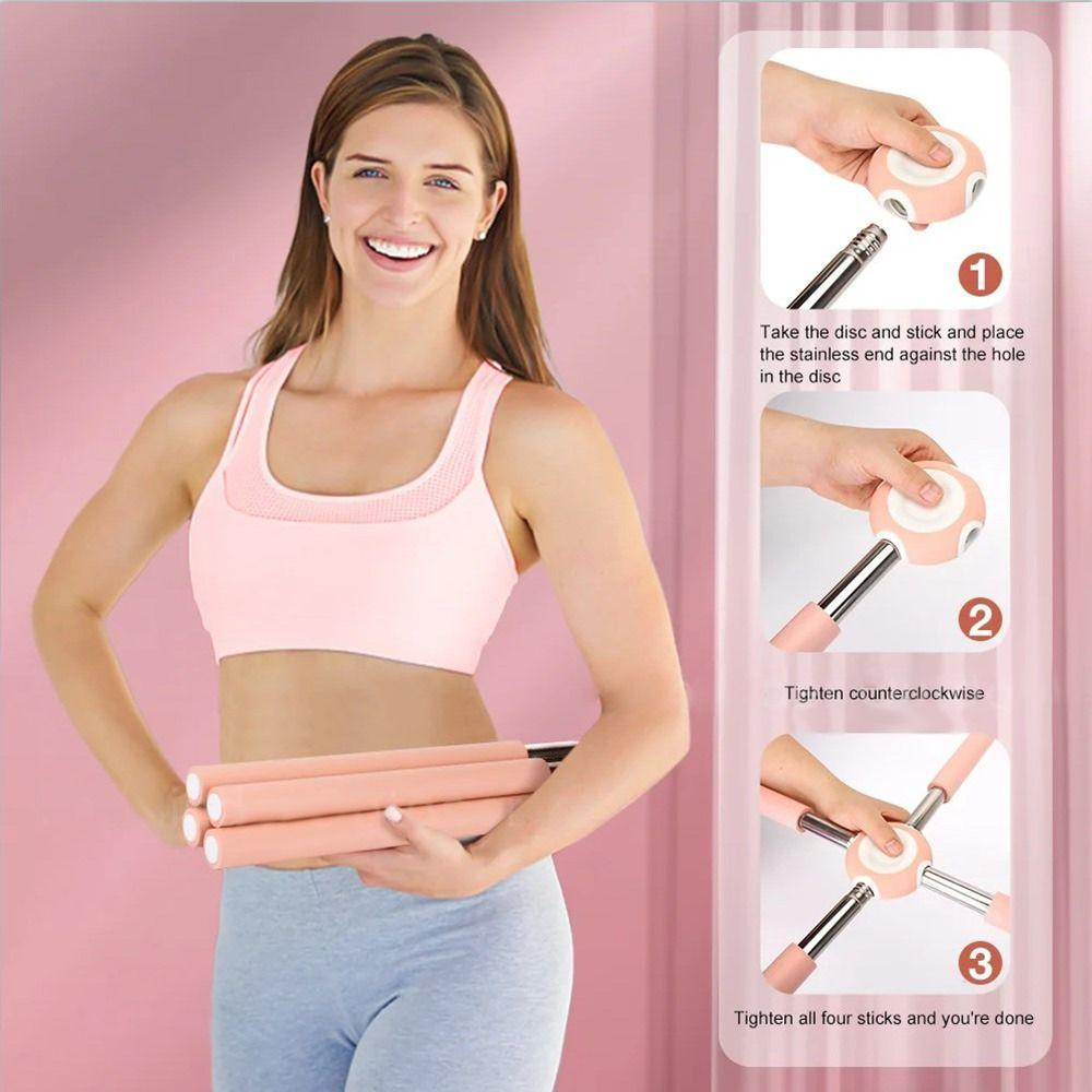 Adjustable Yoga Pole Removable Back Posture Gym Home Sports Equipment Cross Open Back