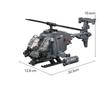 Сделай сам Военный Вторая Мировая Война AH-6i Вертолет Истребитель Модель Самолета Солдат Наборы Строительных Блоков Самолет Куклы Кирпич Сборка Игрушки Подарки