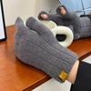 Men Knitted Thick Thermal Full Finger Gloves Women Men Fashion Winter Outdoor Warm Wool Driving Gloves Touchscreen Mittens
