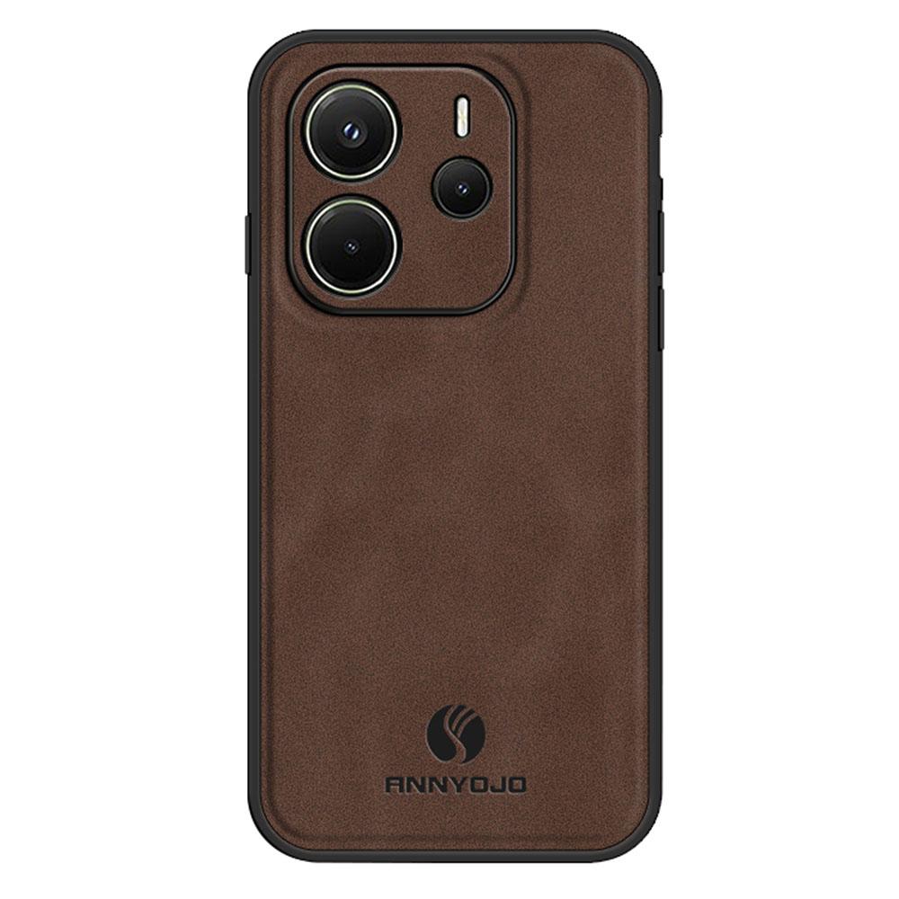 ANNYOJO For Xiaomi Redmi Note 14 4G (163.25mm) Case PU Leather+PC+TPU Anti Drop Phone Back Cover