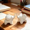 Милая маленькая фигурка слона 3D-печатная статуэтка слона Минималистичная абстрактная скульптура животного для декора гостиной, спальни, книжной полки, офисного стола