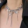 Alloy Star Hollowed Out Necklace Electroplating Y2k Style Tassels Necklace