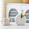 European-Style Ceramic Shell Vase Simple Creative New Model for Dried Flowers Fresh Flowers Water Cultivation Scandinavian