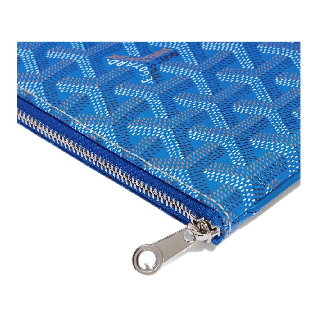 Goyard Косметичка Senat Y с полным принтом монограммы на молнии, унисекс, черная, синяя, зеленая SENAT2MMLTY