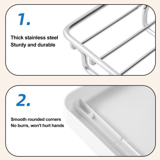 Стальная мыльница с независимым дренажным слоем, двухслойная конструкция, ванная комната