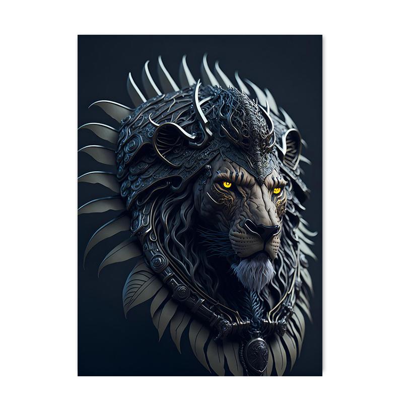 Фэнтезийные постеры и принты со львом, современные статуи животных, холст, живопись, настенные художественные фотографии для гостиной, украшения дома