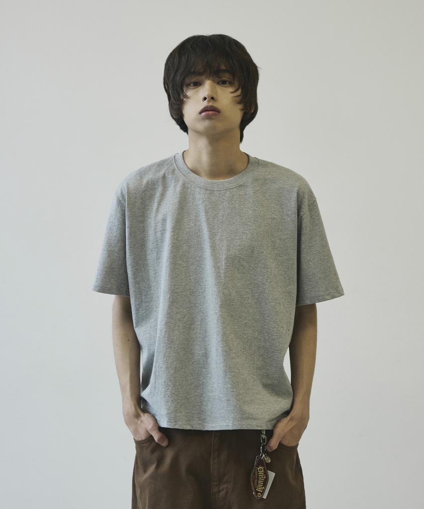 SIGNATURE Natural Crop Short Sleeve T-Shirt [Gray]