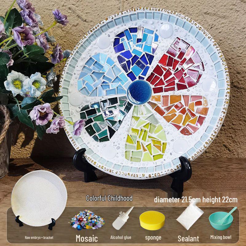 Набор для создания мозаичной тарелки своими руками: Тимбилдинг, Детские подарки, Развивающий декор для родителей и детей, Украшения и игрушки.