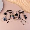 Creative Leopard Print Fur Ball Pin Keychain Knot Simple Braiding Rope Knot For Girls Bag Pendant Hanging Decoration