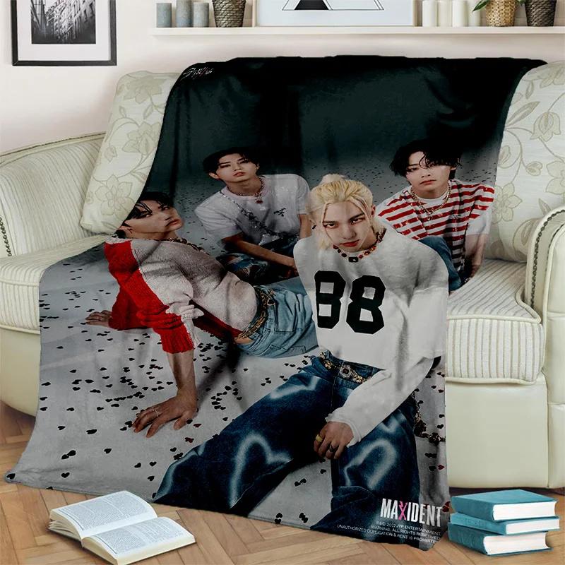 3D Kpop Stray Kids Корейское одеяло с певицей, мягкое одеяло для дома, спальни, кровати, дивана, пикника, путешествия, офиса, чехол для отдыха, детское одеяло