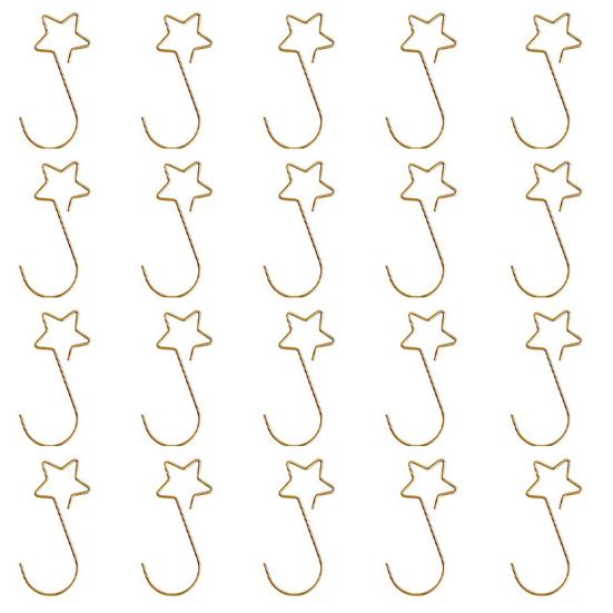 20 шт., крючки для рождественских украшений, универсальные изысканные подвесные крючки в форме звезды для праздничного украшения