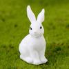 New 1Pc Cute Rabbit Easter Miniature Resin Craft Mini Bunny Ornament Fairy Garden Supplies Home Figurine Animal Garden Ornament