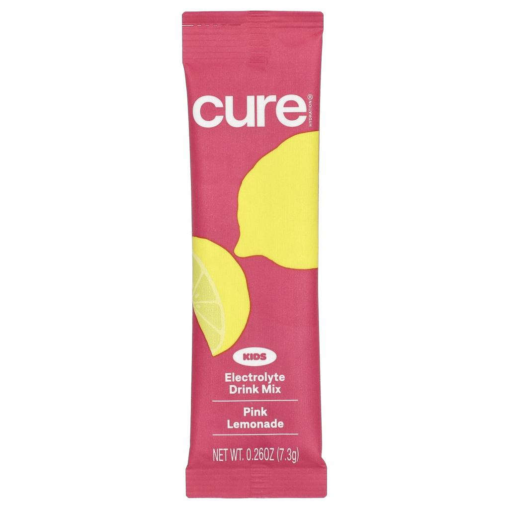Cure Hydration, для детей, смесь для приготовления электролитного напитка, розовый лимонад, 6 упаковок, 0,26 унции (7,3 г) каждый