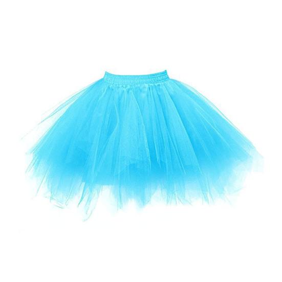 Women Tulle Skirt 50s Tutu Petticoat Elastic Waist Short Ballet Crinoline Petticoat Carnival Costume Underskirt