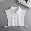 Fashion Women's Embroidery Shirt Fake Collar Removable Mujer Faux Cols White Sweater False Collar Lapel Shirt Blouse Detachable