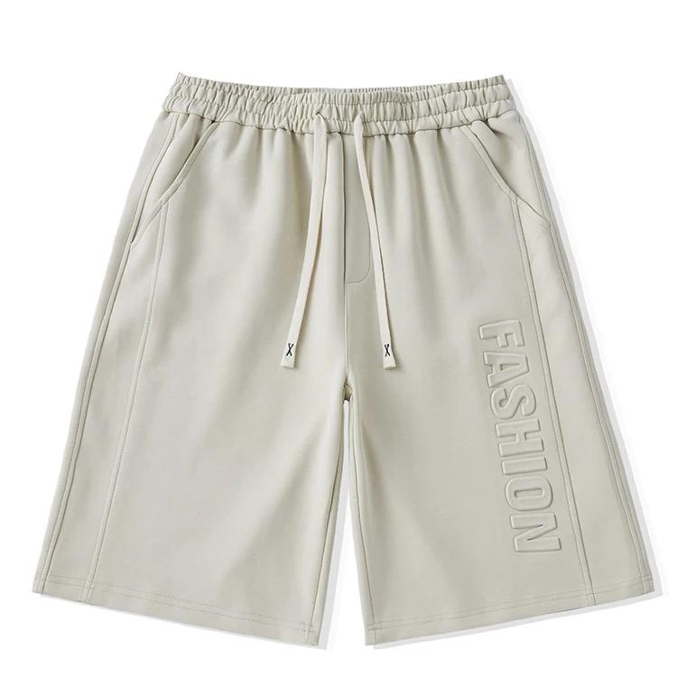 Летние мужские шорты, модные однотонные свободные хлопковые спортивные шорты с буквенным принтом, прямые повседневные шорты, большой размер 8XL