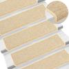 VidaXL Stair Treads 15 Pieces 65 X 21 X 4 Cm Light Beige Rectangular Edge 326909