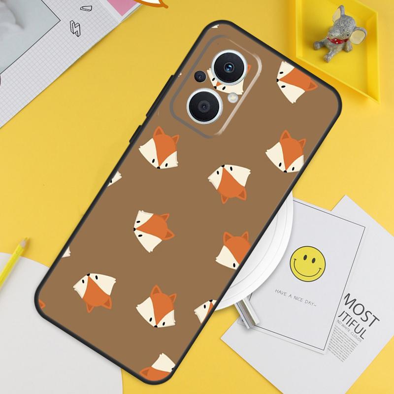Мультяшные лисы Животное Для OPPO Reno 8T 11F 12F 13F 14F 7 8 Lite 10 11 12 13 14 Pro OPPO Find X9 X8 X5 X6 Pro Чехол