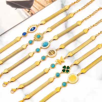 Новый наборный браслет из нержавеющей стали с нишевым дизайном, ретро и минималистский браслет