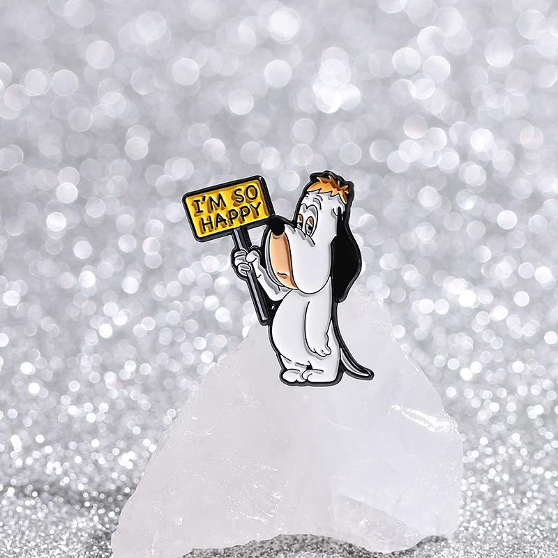 Cartoon Animation Dog Enamel Pins Custom Childhood Anime Brooches Lapel Badges Clothes Animal Jewelry Gift for Kids Friends