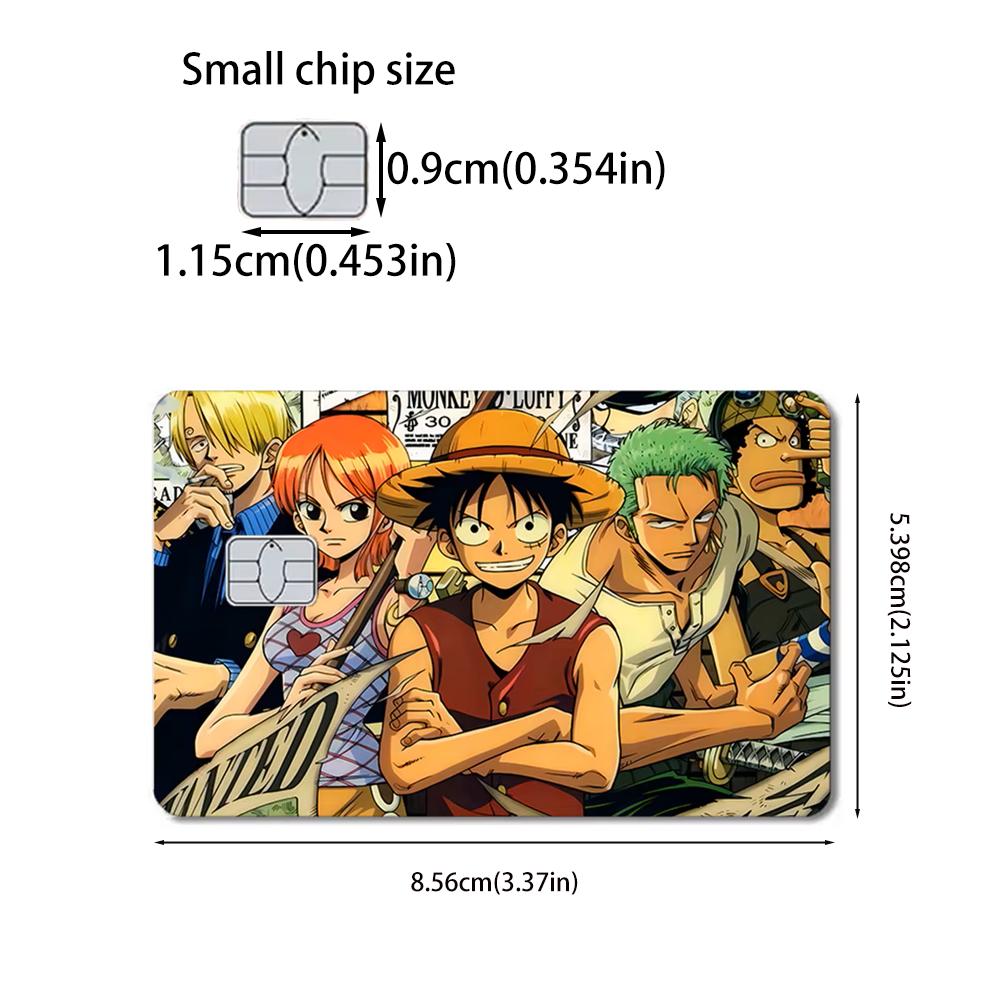 Аниме One Piece Луффи Зоро Эйс Робин Матовая ПВХ Наклейка Пленочная Лента Skin Для Кредитной Карты Дебетовой Карты Банковских Карт Наклейки Деколь Игрушки