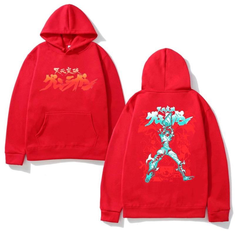 2026 Japan Manga Tengen Toppa Gurren Lagan Pullover Anime Hooded Fashion Autumn/Winter Large Sweatshirt
