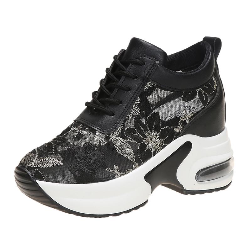 Женские модные высокие кроссовки 2024 года, весна-лето, новые, толстые, сетчатые, воздухопроницаемые, универсальные, повседневные, спортивные, кроссовки