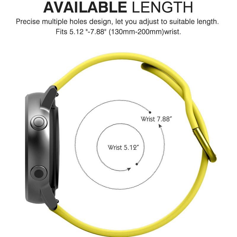 20mm 22mm Silicone Strap Watchbands For Samsung Galaxy Watch 42m 46mm Active 2 Gear S2 S3 Honor Amazfit BIP Huawei Watch Gt 2 Bracelet Wristband