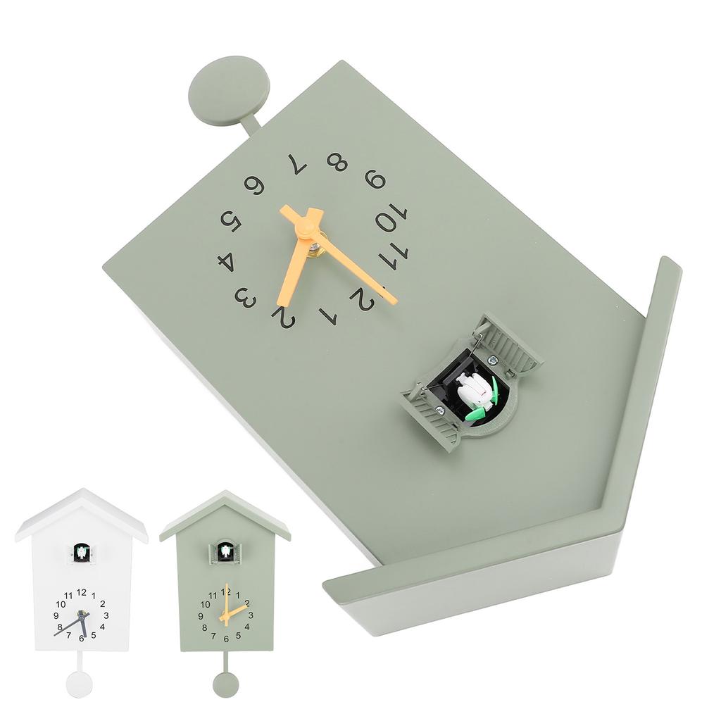 Bird House Wall Clock Bird Voice Call Nordic Bird House Pendulum Wall Hanging Clock for Office