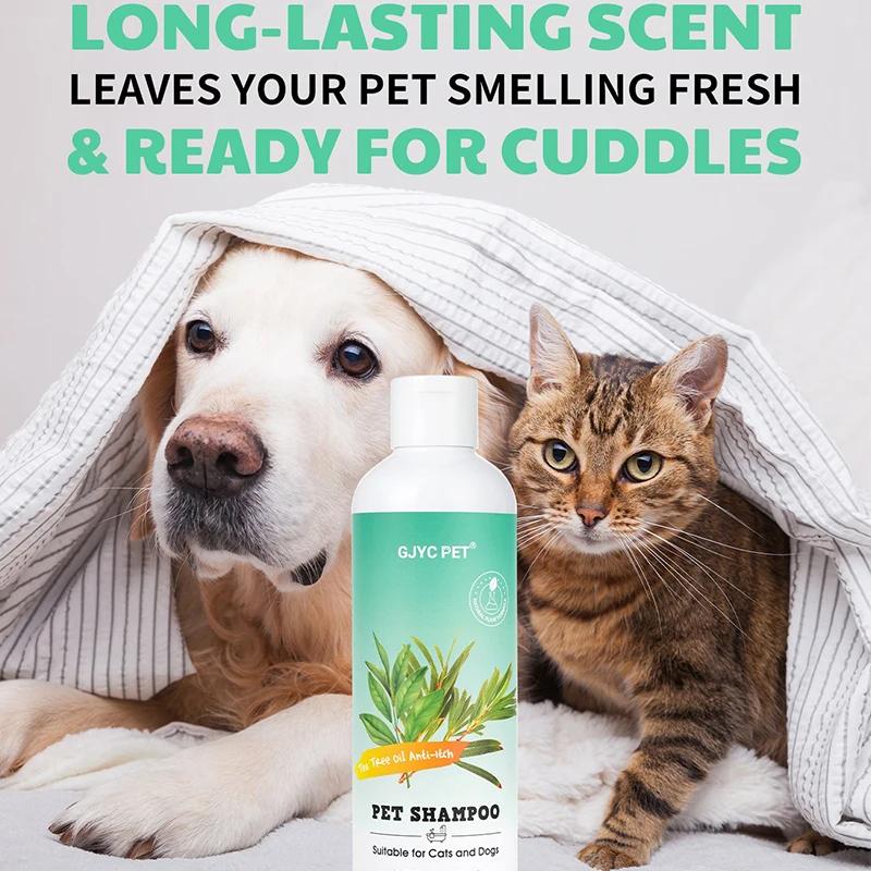 Pet Shampoo Tea Tree Oil Anti Itch Body Wash Removes Dirt Leaves Fragrance Reduces Odor Nourishes Coat Dog Cleansing Products