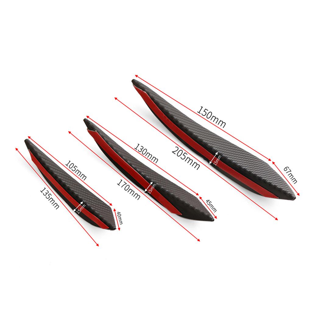 Универсальные автомобильные комплекты кузова, передний бампер, ребристый сплиттер, спойлер Canard Valence, тип пасты для ремонта