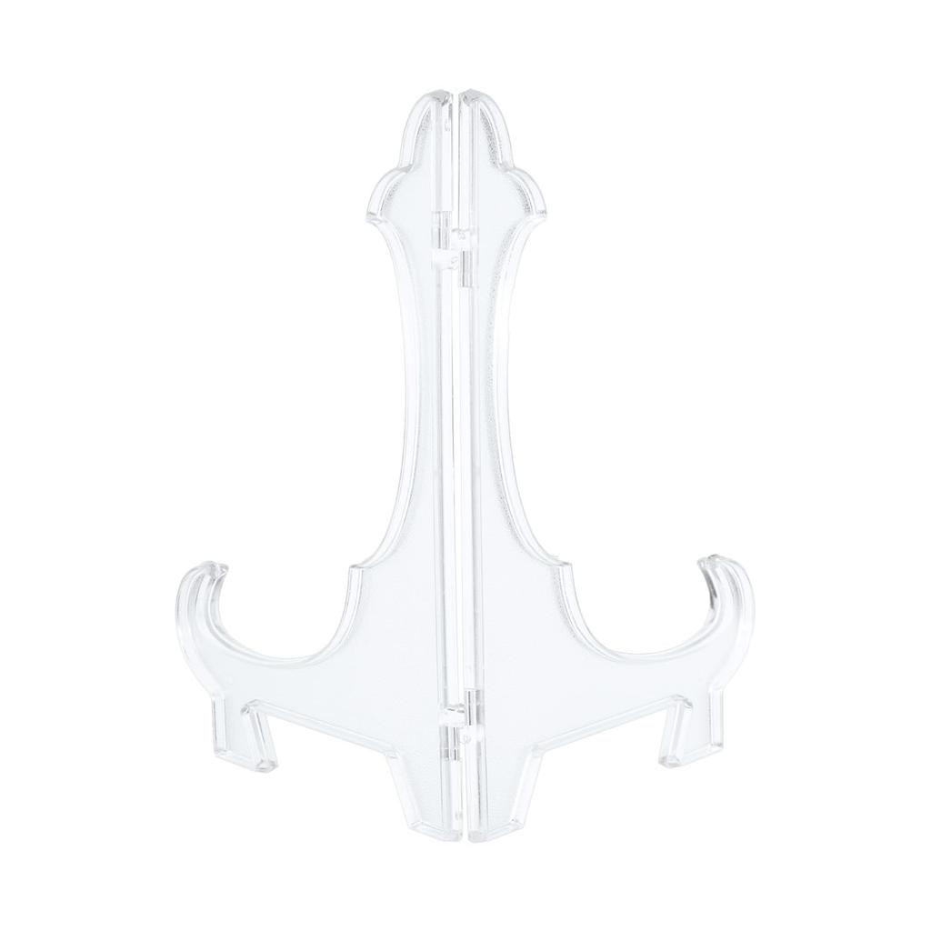 Uxcell Пластиковая складная подставка-мольберт для декоративных тарелок, фоторамок, домашнего декора, 240 мм, прозрачная, 12 штук