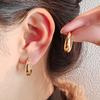 Классические простые простые кольца премиум темперамент серьги женские серьги-пряжки золотые серьги универсальные модные аксессуары